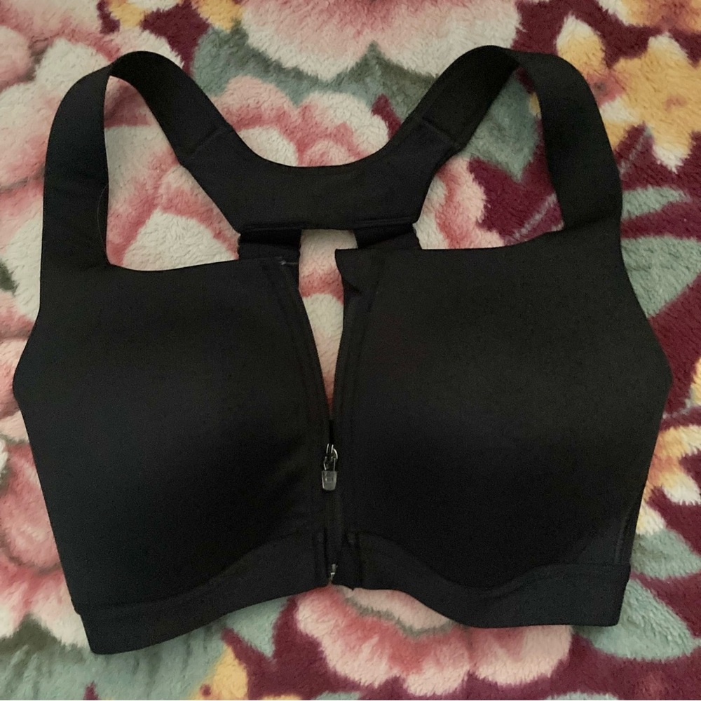 All in Motion Black Sports Bra with Zipper